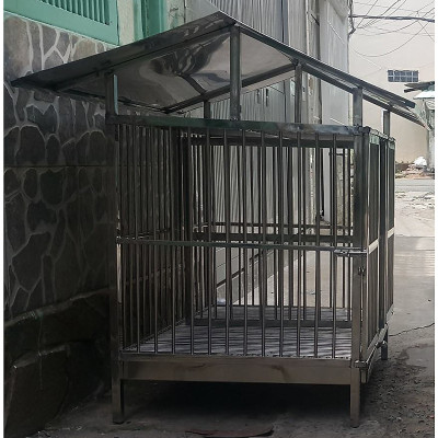 Chuồng chó Inox Juno Sofa KT (70 x 1,2m x 80cm) có mái che 