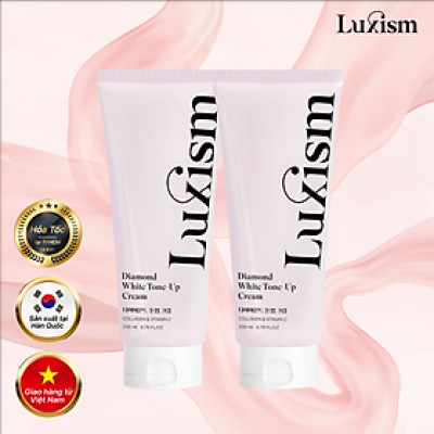 [COMBO 2 tuýp] Kem nâng tông trắng da Diamond Luxism 200ml –  làm trắng da mặt & body tone-up cream