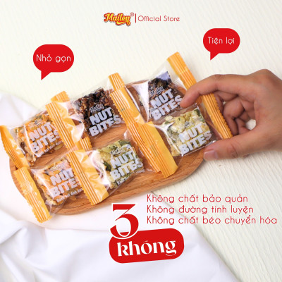 Bánh hạt dinh dưỡng NUT BITES Mailey túi 96g - thơm ngon từ hạt tự nhiên,tiện lợi và giàu dinh dưỡng
