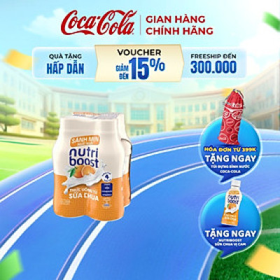 Combo 2 Lốc 4 Chai Thức Uống Từ Sữa Chua Nutriboost Vị Cam 170ml/chai Cocacola_TK