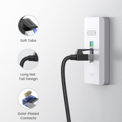 Ugreen UG80433NW153TK 5M CAT8 Shielded Cáp nối mạng Lan giữa các máy tính - HÀNG CHÍNH HÃNG