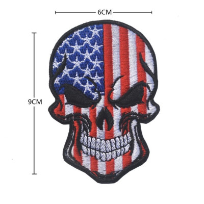 Patch vải đầu lâu_quốc kỳ các nước dán quần áo_ba lô