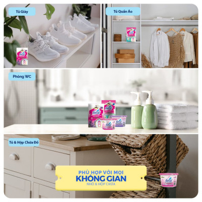 Túi hút ẩm khử mùi, chống mốc có móc treo chính hãng Farcent - Hương hoa Oải Hương