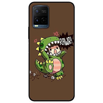 Ốp lưng dành cho Vivo Y21 - Vivo Y21s mẫu Cô Bé Khủng Long