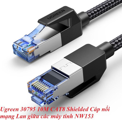 Ugreen UG30795NW153TK 10M CAT8 Shielded Cáp nối mạng Lan giữa các máy tính - HÀNG CHÍNH HÃNG