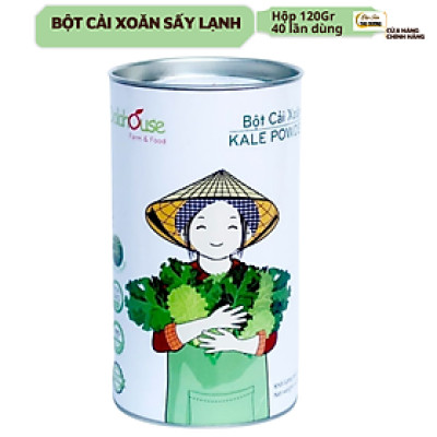 Bột cải Kale/Cải Xoăn hữu cơ nguyên chất sấy lạnh Dalahouse - Mẫu mới 2022 - Đào thải độc tố, chống ô xy hóa, bổ sung can xi hữu cơ cho cơ thể