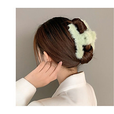 Kẹp tóc càng cua lông mịn phong cách Hàn Quốc