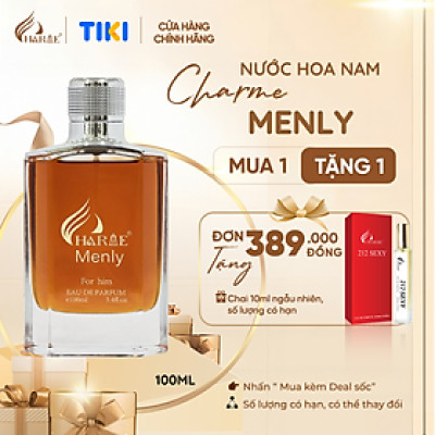 Nước Hoa Nam Charme Menly 100Ml Nhóm Hương Gỗ Cay Nồng Phong Cách Nam Tính, Sang Trọng Chính Hãng