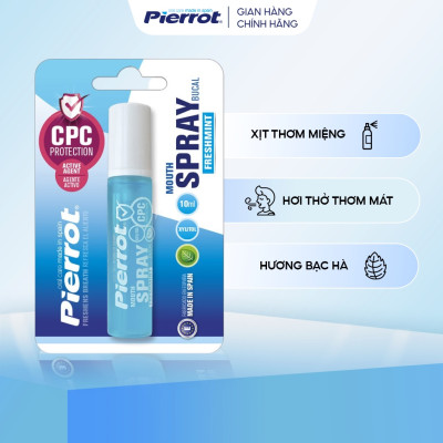 [ Mua 2 tặng 1 ] Xịt thơm miệng, diệt khuẩn PIERROT MOUTH SPRAY 10ml