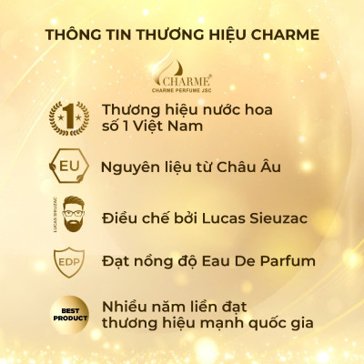 Nước Hoa Nam Charme Red De Charme 100ml Chính Hãng, Nam Tính Lịch Lãm
