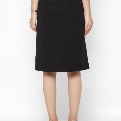 Chân Váy Ôm Xẻ Trước De Leah -  Đen