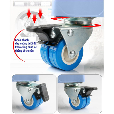 Kê chân tủ lạnh máy giặt có 8 trụ 4 bánh đôi